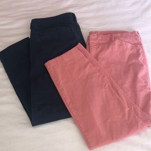 Old navy pixie chino pants size 14 navy coral